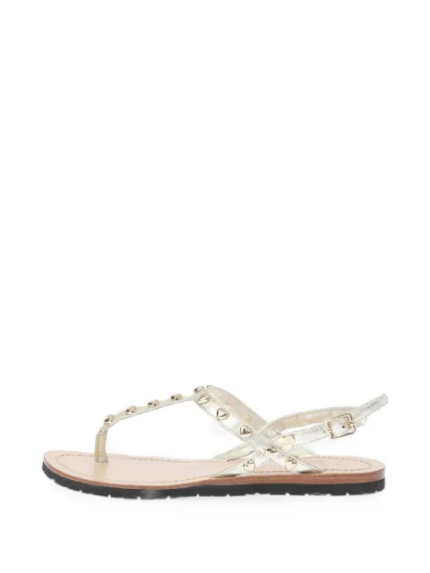 Moschino heart-stud thong sandals Gold JA16151G0CJB0900
