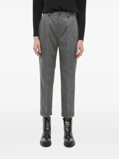 Woolrich pleated wool-blend trousers Grey COWWPAN1259UT1494117