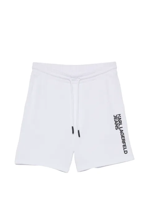 Karl Lagerfeld Jeans logo-print drawstring shorts White A2M10166
