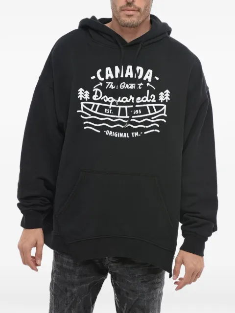 DSQUARED2 logo-print hoodie Black S74GU0739S25539