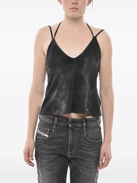 Diesel faded-effect V-neck top Black A18796RQMAZ900