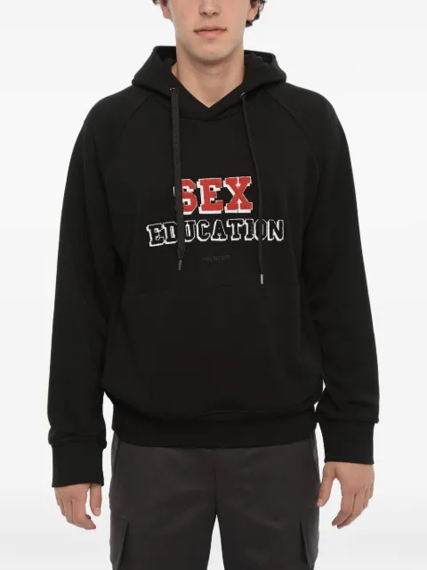 Neil Barrett embroidered hoodie Black BJS684PP583S1495