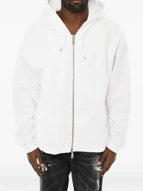 DSQUARED2 full-zip drawstring hoodie White S74HG0133S25516