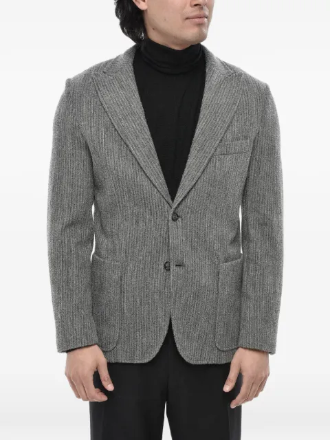 Paolo Pecora single-breasted notched-lapel blazer Grey 24IC1M0L0244814R802