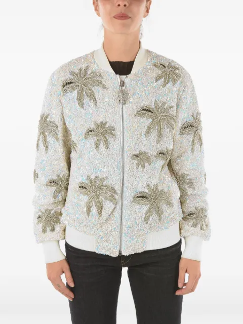 Philipp Plein sequin-embellished bomber jacket White S19CWRB0591PTE106N