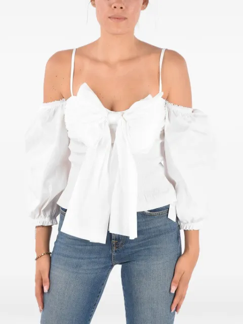 RED Valentino bow-detail cold-shoulder blouse White TR0AAB250ES001