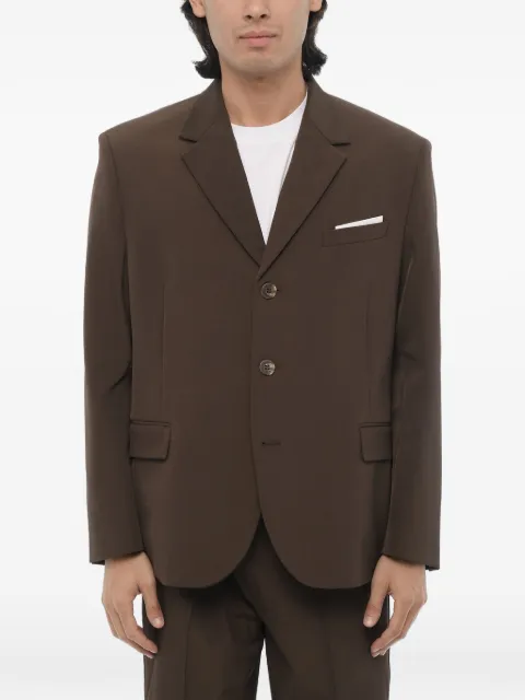 Neil Barrett notch-lapel single-breasted blazer Brown MY15073AY009211N