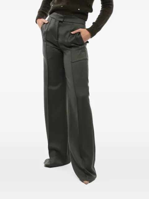 SA SU PHI concealed-front-fastening trousers Green W23303WO0750