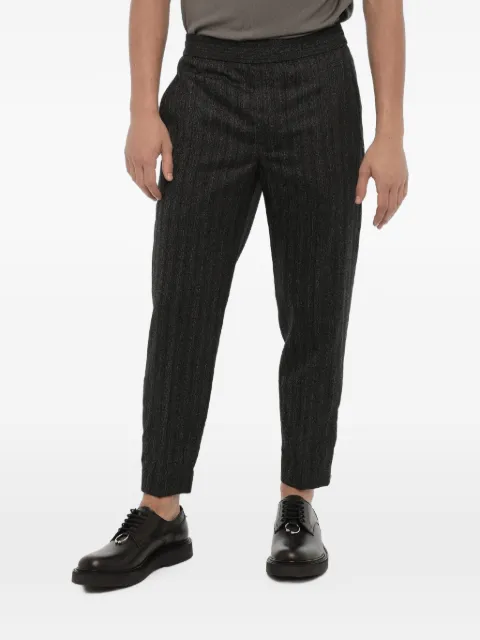 Neil Barrett slim-fit ankle-zip tapered trousers Grey NBV3PA114AV002011
