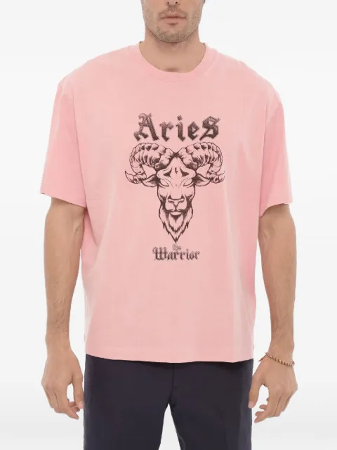 Neil Barrett Aries The Warrior logo-print T-shirt Pink NBV7JT203AV506S630