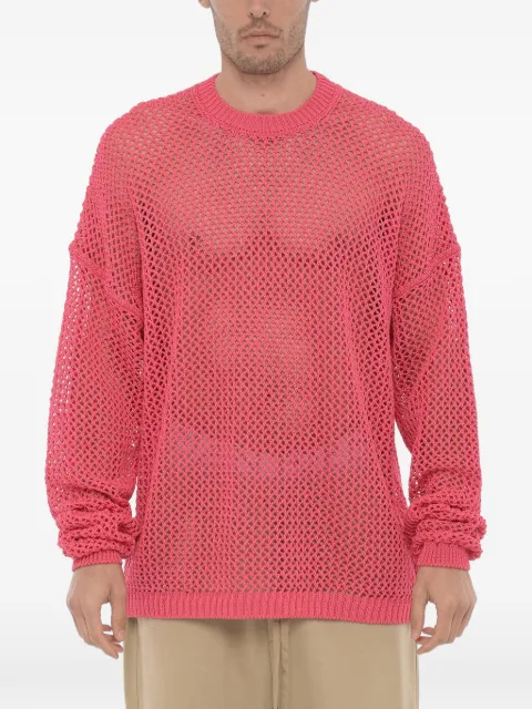Ramael openwork crew-neck sweater Pink MRA0017CO505