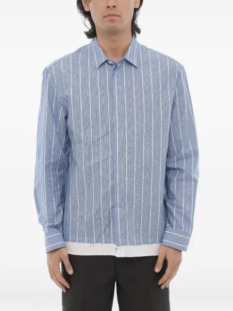 Neil Barrett striped boxy-fit shirt Blue MY60217CY075