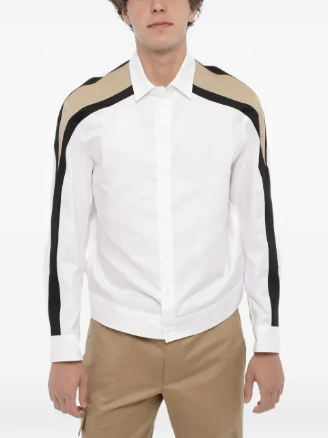 Neil Barrett Modernist contrast-stripe shirt White NBV6CS022CV035C100
