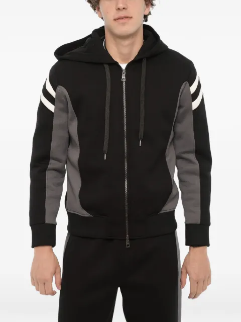 Neil Barrett Modernist panelled black and grey hoodie Black NBV7JS215AV522C039