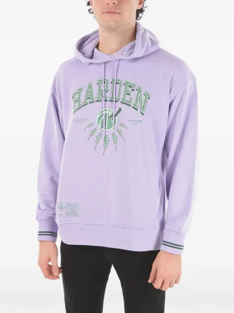 Neil Barrett logo-print drawstring hoodie Purple PBJS077SS573S3410