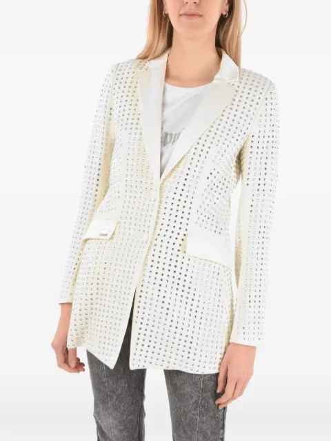 Philipp Plein crystal-embellished blazer Neutrals S19CWRF0179PTE109N