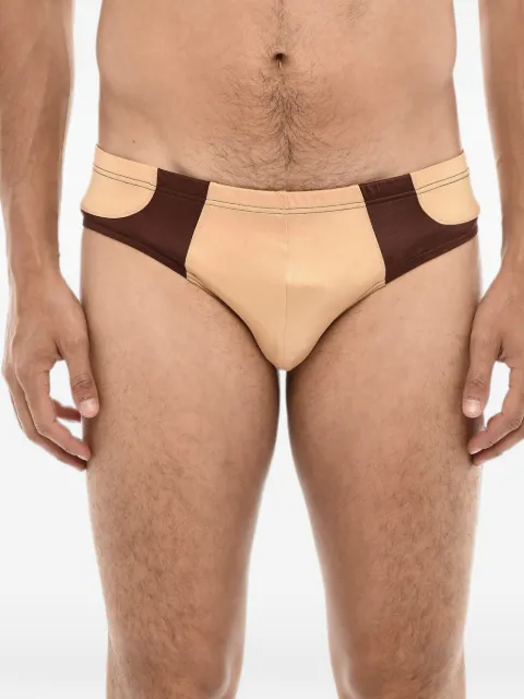DSQUARED2 two-tone swim briefs Gold D7B385810ISA01