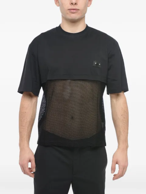 Neil Barrett mesh-panel T-shirt Black PBJT149U531C01