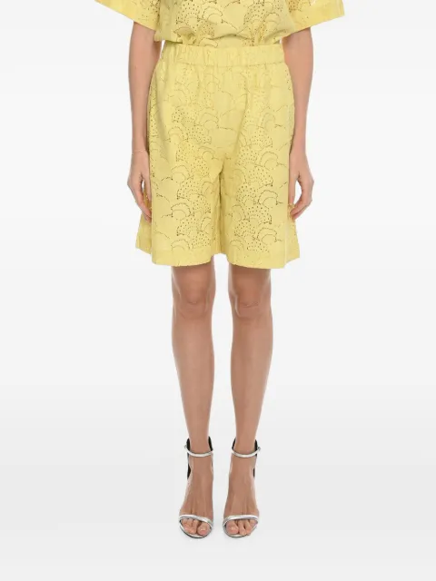 SAMSOE SAMSOE perforated-pattern Karen shorts Yellow F222001570GOLDENMIST