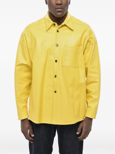 Marni chest-pocket overshirt Yellow CUMY0011U1ULA736