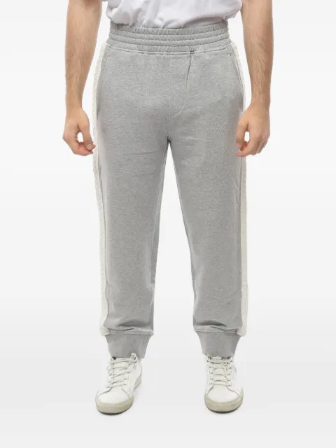 Neil Barrett cable-knit-stripe track pants Grey PBJP037CT514C1887