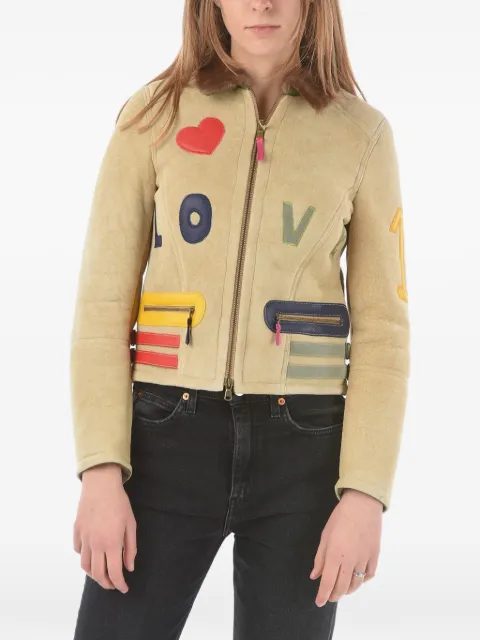 History Repeats embroidered shearling jacket Neutrals H35C33R3SH501654