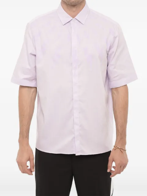 Neil Barrett Fairisle Thunderbolt short-sleeve T-shirt Purple NBV6CM172AV004S533