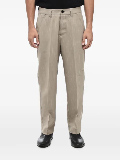 AllSaints Anaco pinstriped trousers Grey ANACOMM043Y
