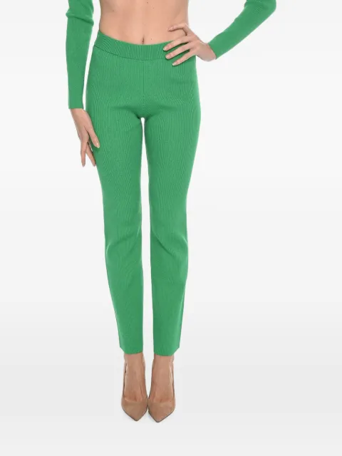 HERSKIND x vanessa hong ribbed high-waisted slim-fit trousers Green 10668850GRASSGREEN