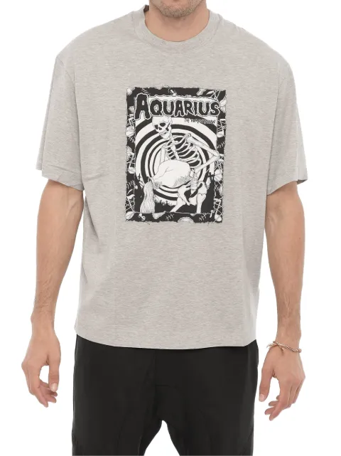 Neil Barrett logo-print T-shirt Grey NBV7JT202AV504S053