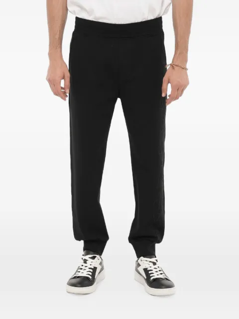 Neil Barrett Jumbled Bolts embroidered track pants Black PBJP052U507C0101