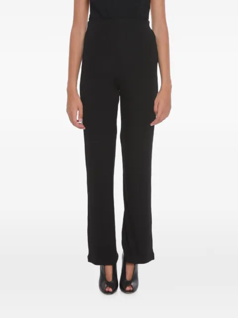 Lama Jouni ribbed-knit palazzo pants Black HWPNERO