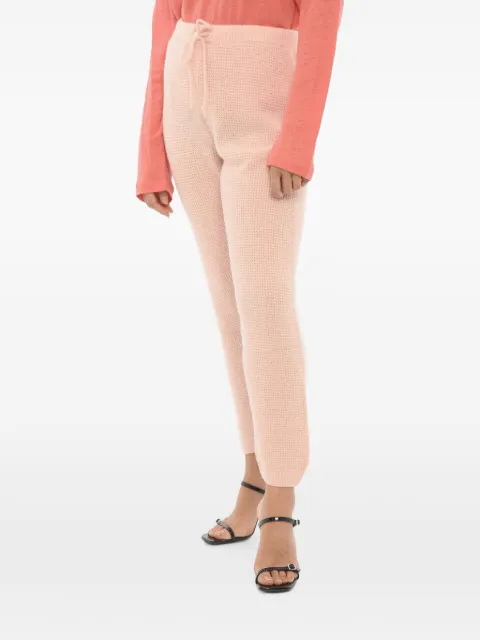 American Vintage elasticated-waistband knitted trousers Pink OMO05A