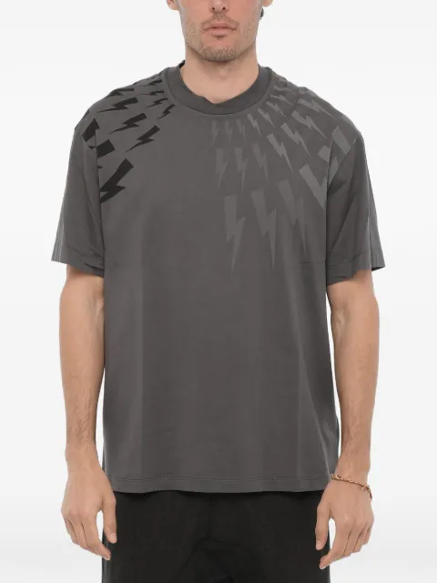 Neil Barrett logo-print jersey T-shirt Grey NBV7JT165AV502S035