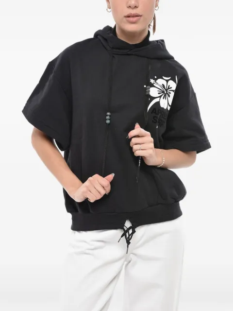 Après Surf logo-print short-sleeve hoodie Black LINDABLACK