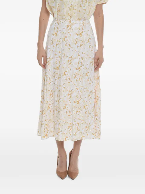 SAMSOE SAMSOE Andina floral-print flared midi skirt Neutrals F22200136