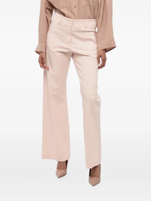 QL2 wide-leg patch-pocket trousers Neutrals NINA17091