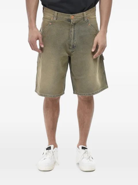CULTURA stonewashed cargo shorts Green A057