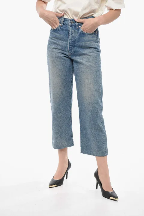 Tanaka wide-leg cropped jeans Blue ST2MIDWASHEDCROPPED