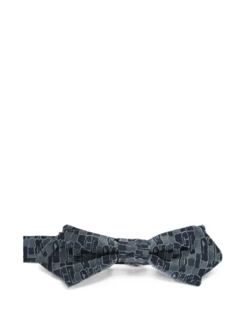 Corneliani abstract-pattern silk bow tie Green 85HUH40120492009