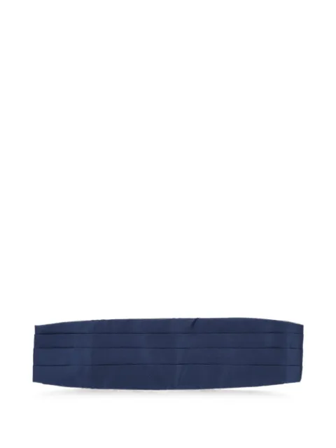 Corneliani pleated silk cummerbund Blue 81HFG78120311004
