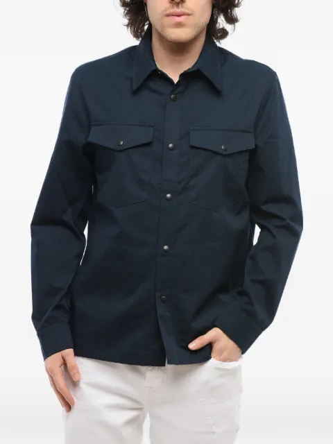 Department 5 four-pocket twill overshirt Blue UC0152TF0002816