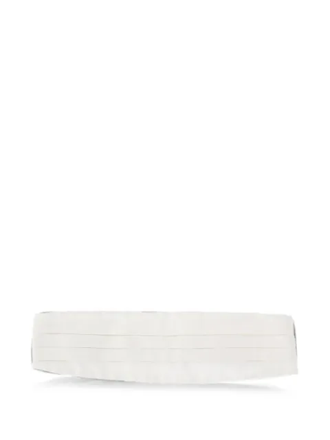 Corneliani pleated silk cummerbund White 85HFG70120480028