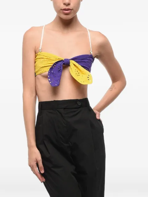 DSQUARED2 Sangallo color-block bra top Yellow S72NC1036S76736