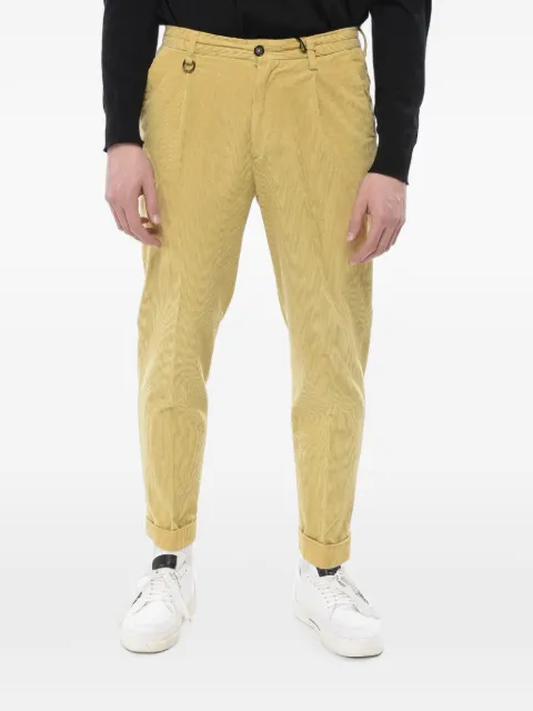 Paolo Pecora pleated corduroy trousers Yellow 24IC1M0B123T0013224