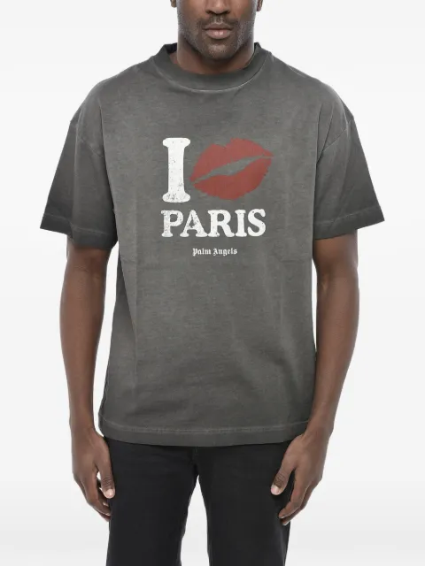 Palm Angels logo-print cotton T-shirt Grey PMAA001T24JER0181028