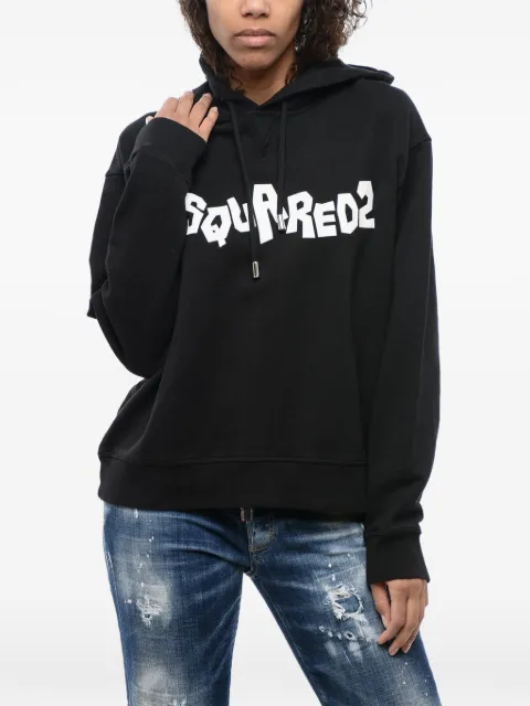 DSQUARED2 logo-print oversized hoodie Black S72GU0421S25539