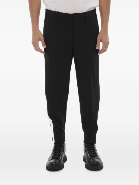 Neil Barrett stripe-detail slim-fit track pants Black NBV3PA78SHV000001