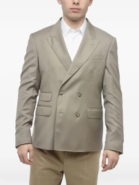 1989 STUDIO double-breasted peak-lapel blazer Neutrals D0651WOEAR