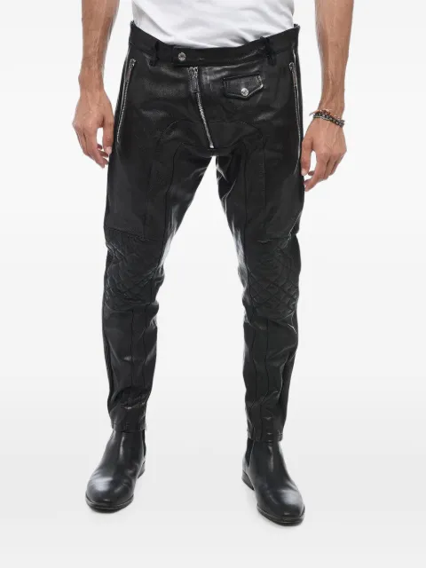 DSQUARED2 quilted-detail biker trousers Black S74KB0824SX7818